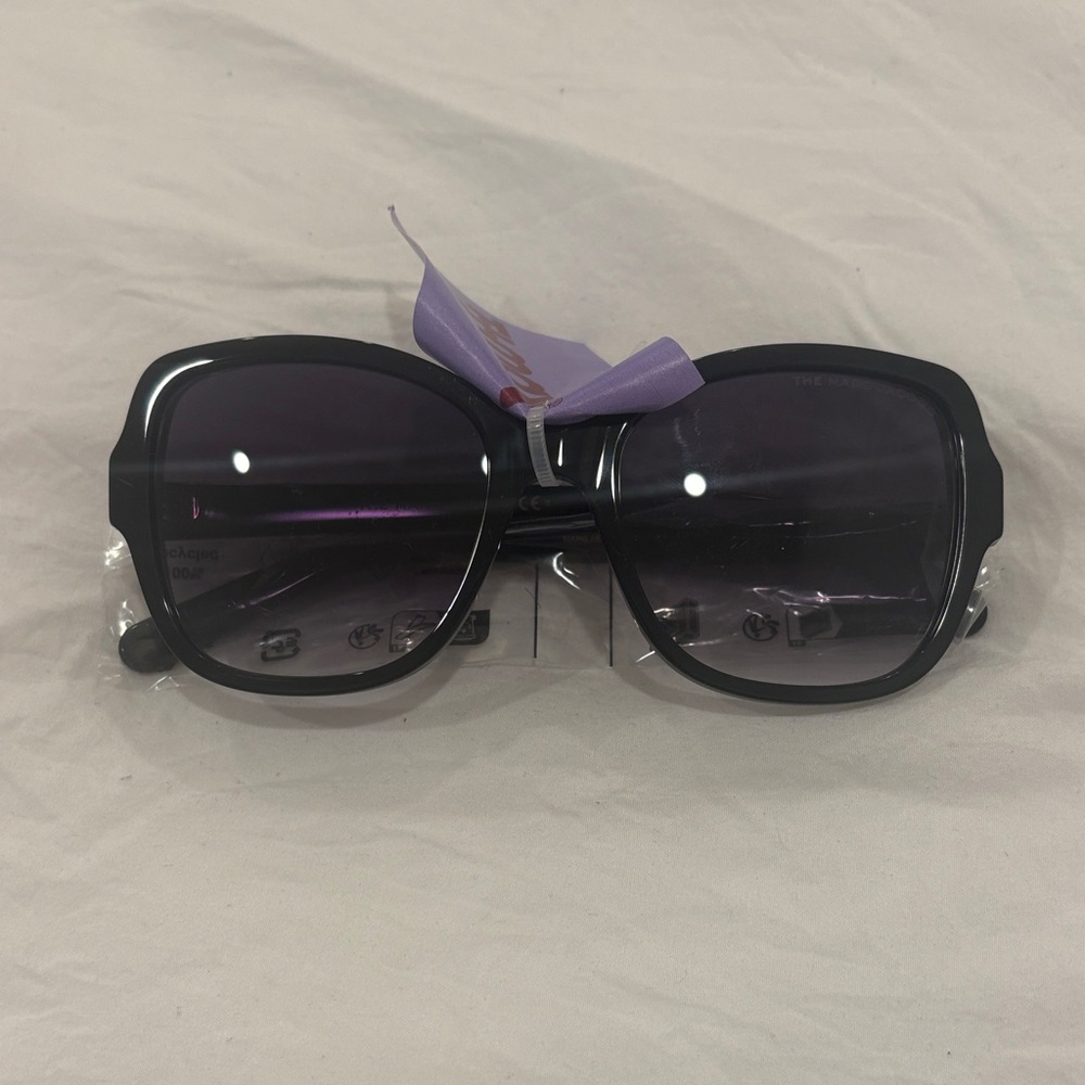 Marc Jacobs Black Frame Sunglasses with Purple Gradient Lenses